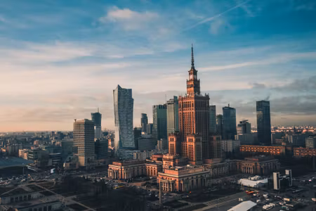 Canvastavla - Multipart Warsaw and the View of