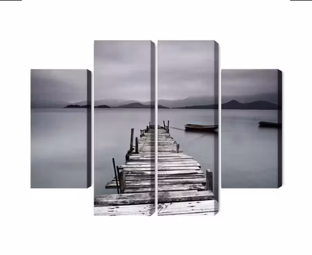 Canvastavla - Multipart Misty Lake