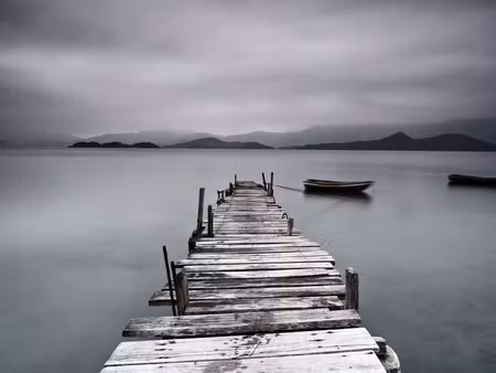 Canvastavla - Multipart Misty Lake