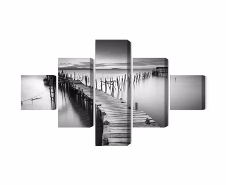Canvastavla - Multipart a Dilapidated Pier