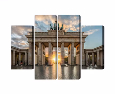 Canvastavla - Multipart Brandenburg Gate in Berlin