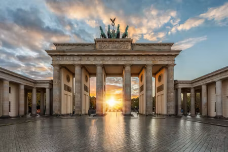 Canvastavla - Multipart Brandenburg Gate in Berlin