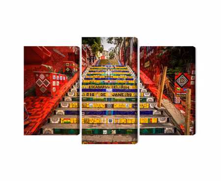 Canvastavla - Multipart Selaron Stairs in the
