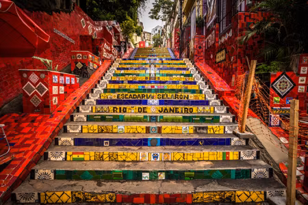 Canvastavla - Multipart Selaron Stairs in the