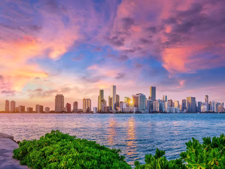 Canvastavla - Multipart Panorama of Miami During