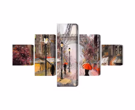 Canvastavla - Multipart View of the Street of