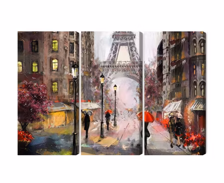 Canvastavla - Multipart View of the Street of