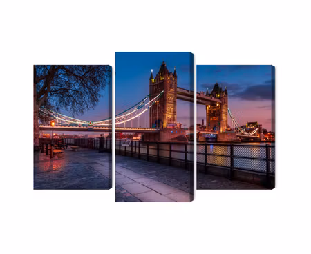 Canvastavla - Multipart Tower Bridge in London At