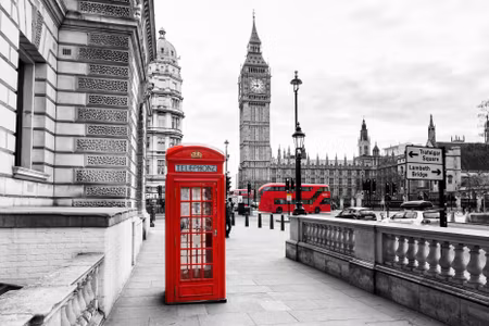 Canvastavla - Multipart London Telephone Booth