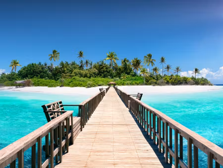Canvastavla - Multipart D Pier in the Maldives