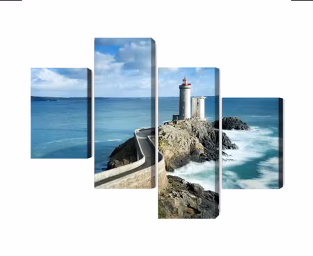 Canvastavla - Multipart Petit Minou Lighthouse in