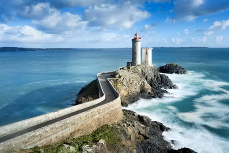 Canvastavla - Multipart Petit Minou Lighthouse in