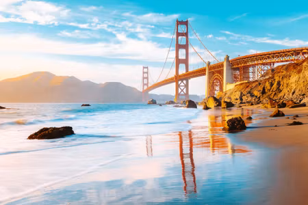 Canvastavla - Multipart the Golden Gate Bridge in