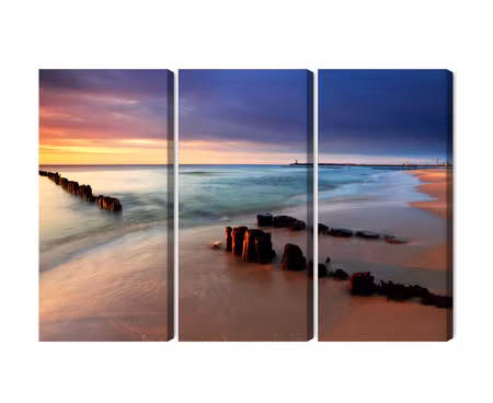 Canvastavla - Multipart Sunrise over the Baltic