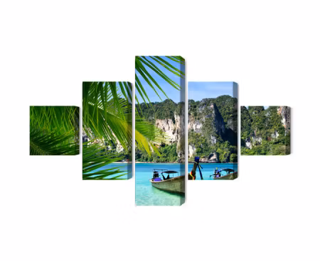 Canvastavla - Multipart Tropical Landscape D