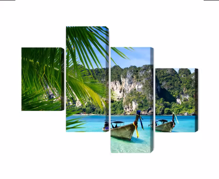Canvastavla - Multipart Tropical Landscape D