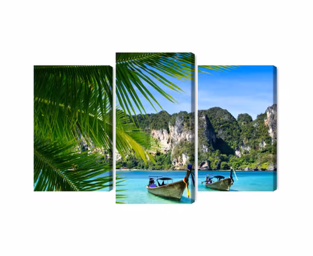 Canvastavla - Multipart Tropical Landscape D
