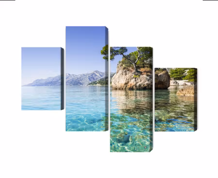 Canvastavla - Multipart Makarska Riviera in