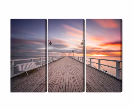 Canvastavla - Multipart the Pier in Gdynia Orå Owo