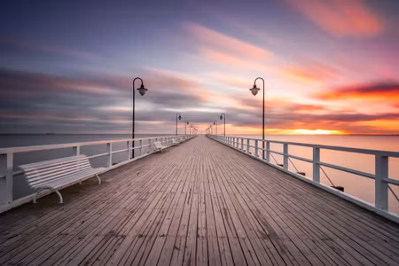 Canvastavla - Multipart the Pier in Gdynia Orå Owo