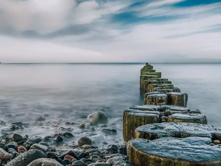 Canvastavla - Multipart Rocky Beach and D Wooden