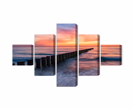 Canvastavla - Multipart the Baltic Sea with