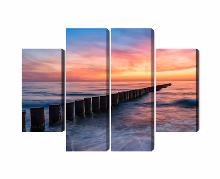 Canvastavla - Multipart the Baltic Sea with