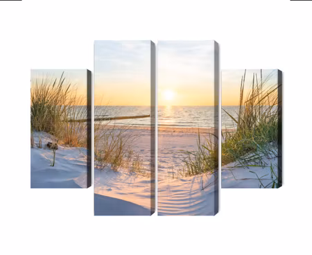 Canvastavla - Multipart Sunset on the Baltic Sea D