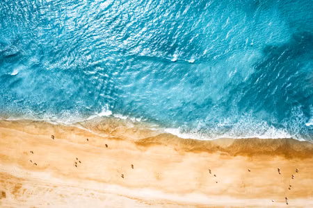 Canvastavla - Multipart Aerial View of the Ocean