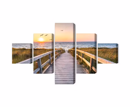Canvastavla - Multipart North Sea Pier D