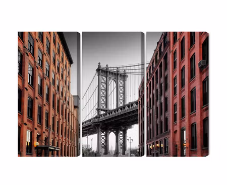 Canvastavla - Multipart Manhattan Bridge View
