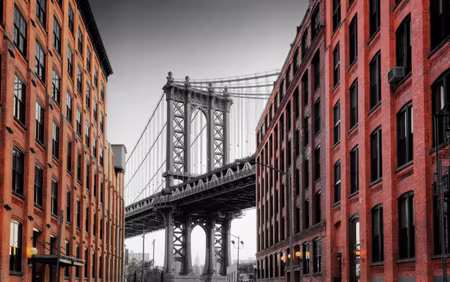 Canvastavla - Multipart Manhattan Bridge View