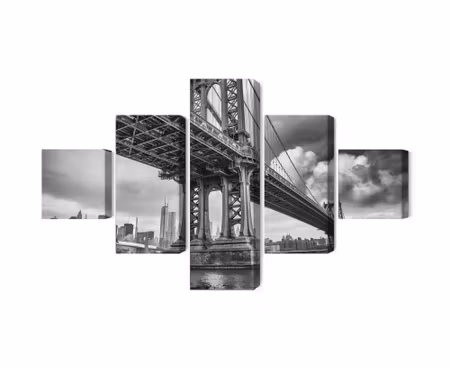 Canvastavla - Multipart Manhattan Bridge in New