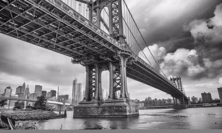 Canvastavla - Multipart Manhattan Bridge in New