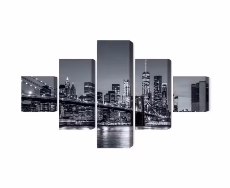 Canvastavla - Multipart Panorama of New York At
