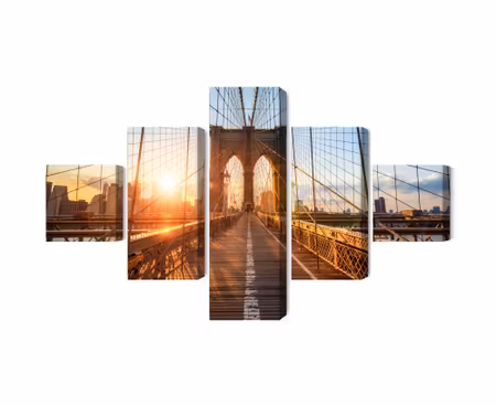 Canvastavla - Multipart Brooklyn Bridge in New