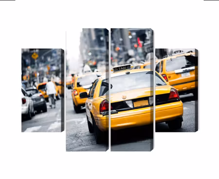 Canvastavla - Multipart Taxis on the Streets of
