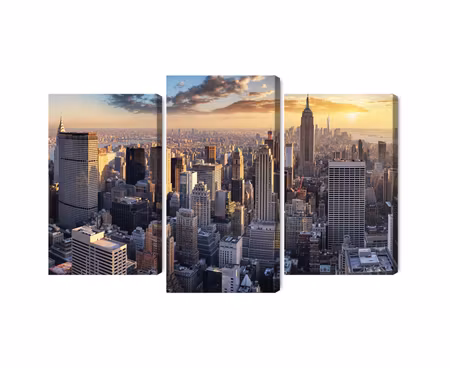 Canvastavla - Multipart D Panorama of New York
