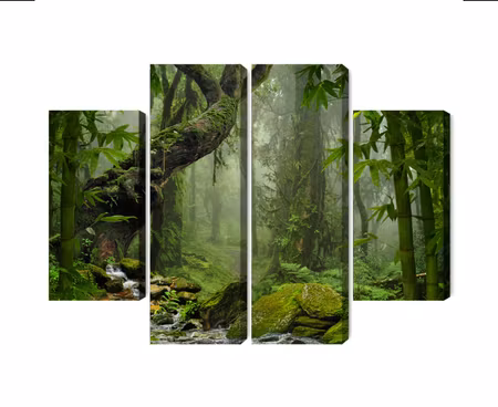 Canvastavla - Multipart the Green of the Rain