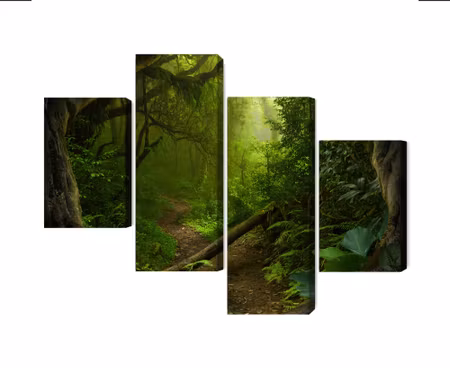 Canvastavla - Multipart Path in the Tropical