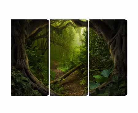 Canvastavla - Multipart Path in a Tropical Forest