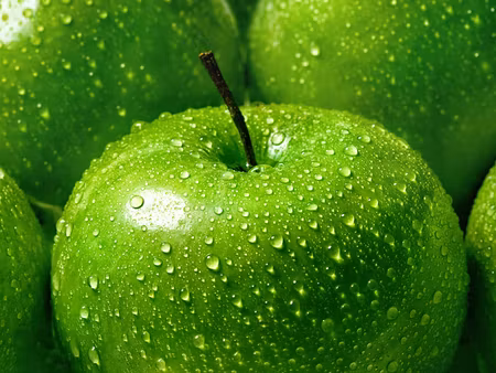 Canvastavla - Multipart Green Apples on a Macro