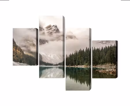 Canvastavla - Multipart Moraine Lake in Banff