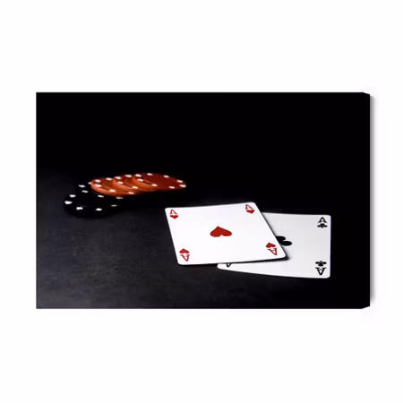 Canvastavla - Poker Cards and Chips