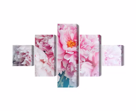 Canvastavla - Multipart D Peony Bouquet