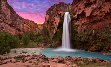 Canvastavla - Multipart Havasupai Waterfalls