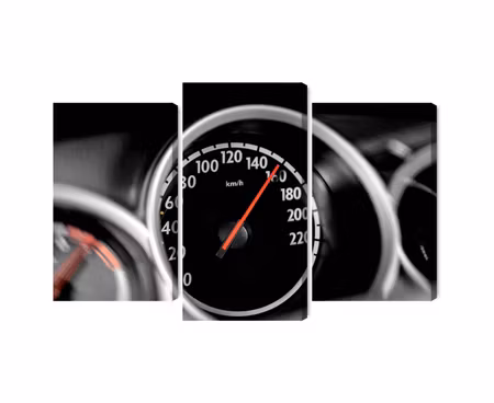 Canvastavla - Multipart Car Speedometer