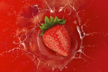 Canvastavla - Multipart Juicy Strawberry