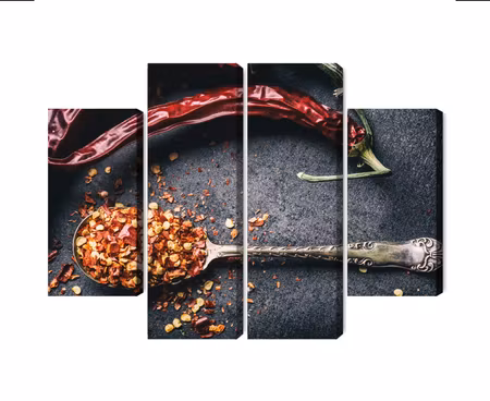 Canvastavla - Multipart Dried Chili Peppers