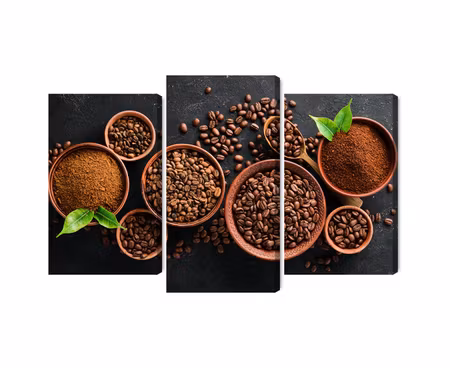 Canvastavla - Multipart Ground Coffee and Beans